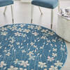 Nourison Tranquil Blue Round 53 X 53 Area Rug  805-115074 Thumb 4