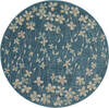 Nourison Tranquil Blue Round 53 X 53 Area Rug  805-115074 Thumb 0