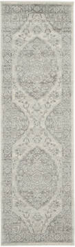 Nourison Tranquil Grey Runner 6 to 9 ft Polypropylene Carpet 115075
