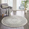 Nourison Tranquil Beige Round 53 X 53 Area Rug  805-115082 Thumb 3