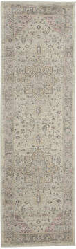 Nourison Tranquil Beige Runner 6 to 9 ft Polypropylene Carpet 115085