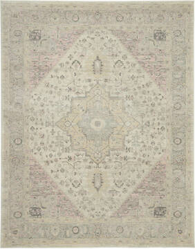 Nourison Tranquil Beige Rectangle 9x12 ft Polypropylene Carpet 115104