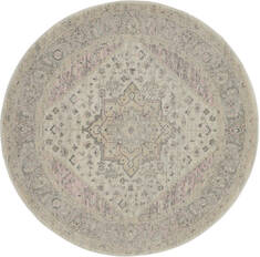 Nourison Tranquil Beige Round 5 to 6 ft Polypropylene Carpet 115106