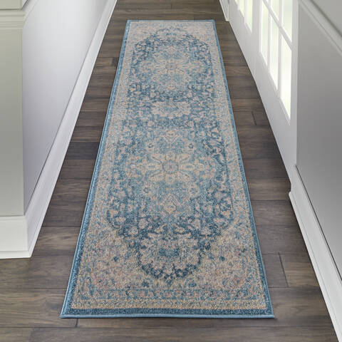 Nourison Tranquil Blue Runner 23 X 73 Area Rug 805-115107 Image 3