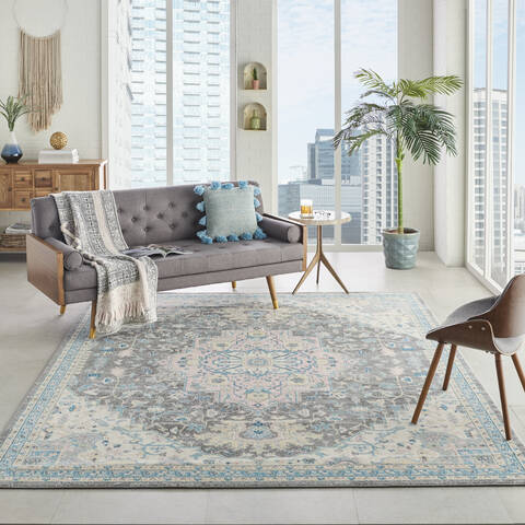 Nourison Tranquil Grey 810 X 1110 Area Rug 805-115120 Image 3