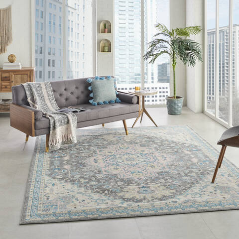 Nourison Tranquil Grey 810 X 1110 Area Rug 805-115120 Image 5