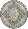 Nourison Tranquil Grey Round 53 X 53 Area Rug  805-115122 Thumb 0