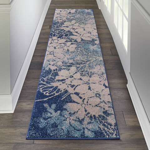 Nourison Tranquil Blue Runner 23 X 73 Area Rug 805-115124 Image 3