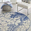 Nourison Tranquil Beige Round 53 X 53 Area Rug 805-115137 Thumb 4