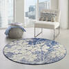 Nourison Tranquil Beige Round 53 X 53 Area Rug 805-115137 Thumb 5