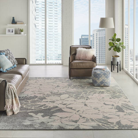 Nourison Tranquil Grey 80 X 100 Area Rug 805-115138 Image 3
