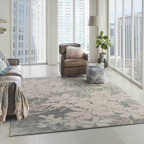 Nourison Tranquil Grey 80 X 100 Area Rug 805-115138 Image 5