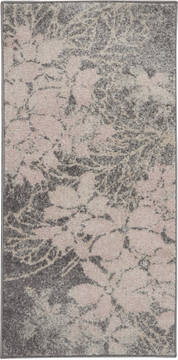 Nourison Tranquil Grey Rectangle 2x4 ft Polypropylene Carpet 115140