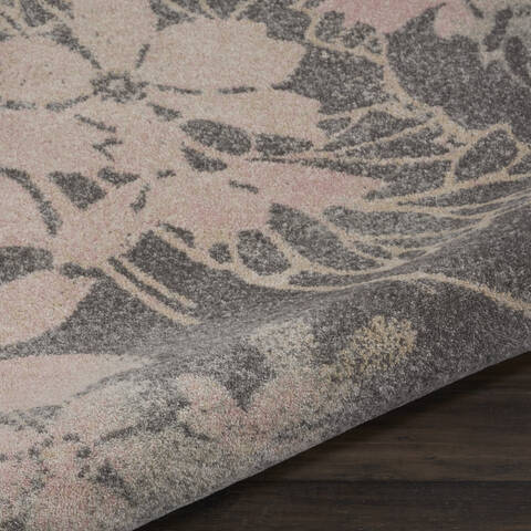 Nourison Tranquil Grey Round 53 X 53 Area Rug 805-115141 Image 2