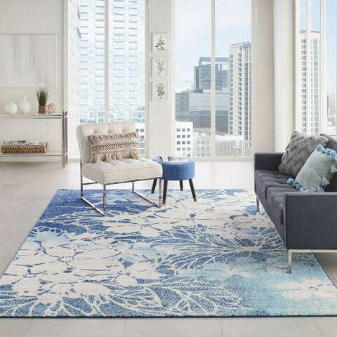 Nourison Tranquil Blue 80 X 100 Area Rug 805-115142 Image 3