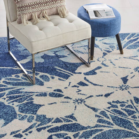 Nourison Tranquil Blue 80 X 100 Area Rug 805-115142 Image 4