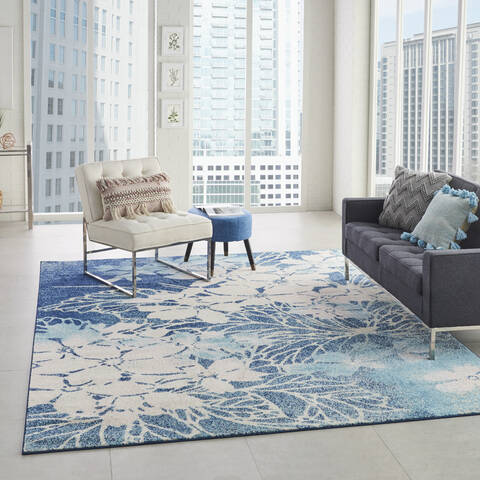 Nourison Tranquil Blue 80 X 100 Area Rug 805-115142 Image 5