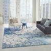 Nourison Tranquil Blue 80 X 100 Area Rug  805-115142 Thumb 5