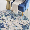 Nourison Tranquil Blue Round 53 X 53 Area Rug  805-115145 Thumb 4