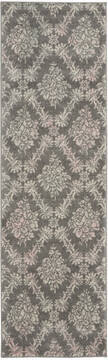 Nourison Tranquil Grey Runner 6 to 9 ft Polypropylene Carpet 115147