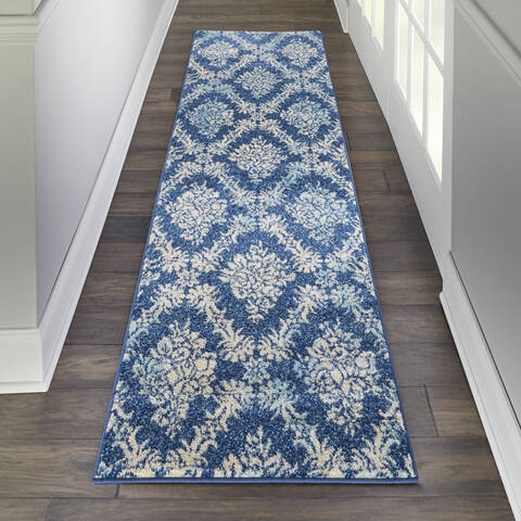 Nourison Tranquil Blue Runner 23 X 73 Area Rug 805-115149 Image 3
