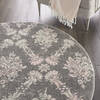 Nourison Tranquil Grey Round 53 X 53 Area Rug  805-115163 Thumb 4