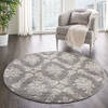 Nourison Tranquil Grey Round 53 X 53 Area Rug  805-115163 Thumb 5