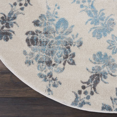 Nourison Tranquil Beige Round 53 X 53 Area Rug 805-115166 Image 1