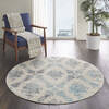 Nourison Tranquil Beige Round 53 X 53 Area Rug  805-115166 Thumb 3