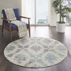 Nourison Tranquil Beige Round 53 X 53 Area Rug 805-115166 Thumb 3