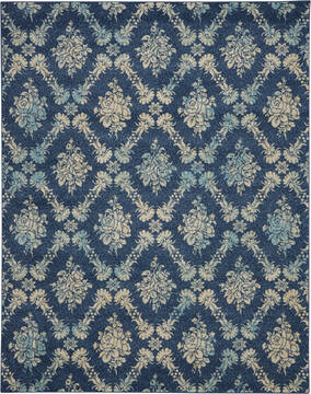 Nourison Tranquil Blue Rectangle 8x10 ft Polypropylene Carpet 115167