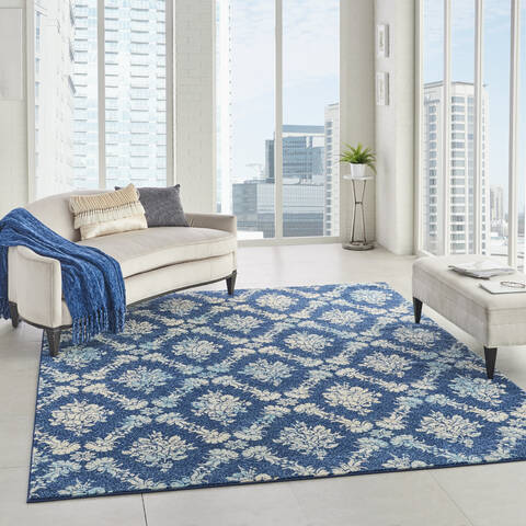 Nourison Tranquil Blue 810 X 1110 Area Rug 805-115168 Image 5