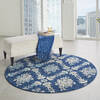 Nourison Tranquil Blue Round 53 X 53 Area Rug  805-115169 Thumb 5