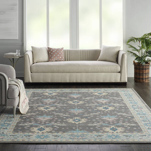 Nourison Tranquil Grey 810 X 1110 Area Rug 805-115181 Image 3