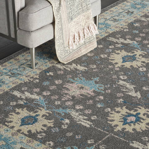 Nourison Tranquil Grey 810 X 1110 Area Rug 805-115181 Image 4
