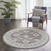 Nourison Tranquil Grey Round 53 X 53 Area Rug  805-115182 Thumb 3