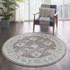 Nourison Tranquil Grey Round 53 X 53 Area Rug  805-115182 Thumb 5