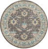 Nourison Tranquil Grey Round 53 X 53 Area Rug  805-115182 Thumb 0