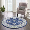 Nourison Tranquil Blue Round 53 X 53 Area Rug  805-115185 Thumb 3
