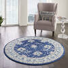 Nourison Tranquil Blue Round 53 X 53 Area Rug  805-115185 Thumb 5