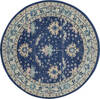 Nourison Tranquil Blue Round 53 X 53 Area Rug  805-115185 Thumb 0