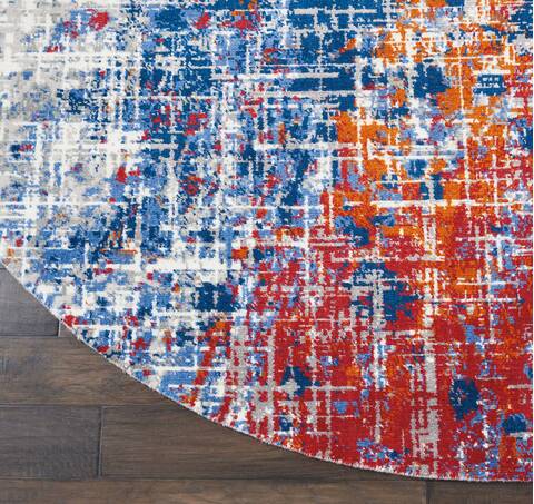 Nourison Twilight Red Round 80 X 80 Area Rug 805-115253 Image 1