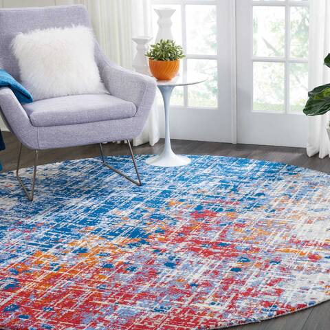 Nourison Twilight Red Round 80 X 80 Area Rug 805-115253 Image 3