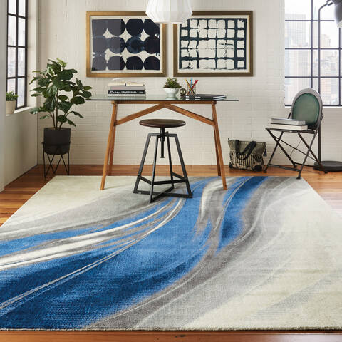 Nourison Twilight Blue 79 X 99 Area Rug 805-115271 Image 3