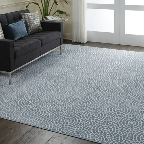 Nourison Urban Chic Blue 90 X 120 Area Rug 805-115355 Image 5