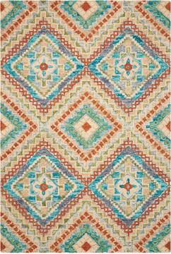 Nourison Vivid Beige Rectangle 5x8 ft Wool Carpet 115451
