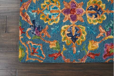 Nourison Vivid Blue Runner 23 X 76 Area Rug 805-115460 Image 1