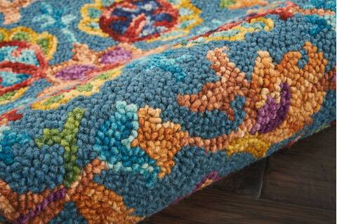 Nourison Vivid Blue Runner 23 X 76 Area Rug 805-115460 Image 2
