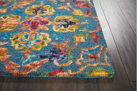Nourison Vivid Blue Runner 23 X 76 Area Rug 805-115460 Image 4