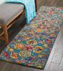 Nourison Vivid Blue Runner 23 X 76 Area Rug  805-115460 Thumb 3